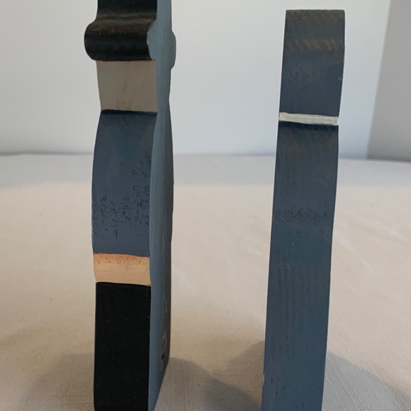 Primitive Folk wood painted Art Amish couple - Picture 7 of 9